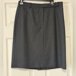 Brooks Brothers Stretch Women's Vintage Wool Blend Pencil Skirt Dark Gray Sz 12